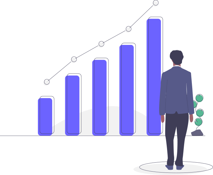 Win sigorta şubesinin kazanmaya başladığını gösteren vektörel grafik